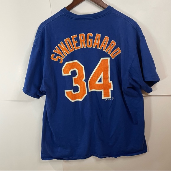 Majestic Tee Shirt Noah Syndergaard Thor #34 New York Mets Size XL - Picture 5 of 10